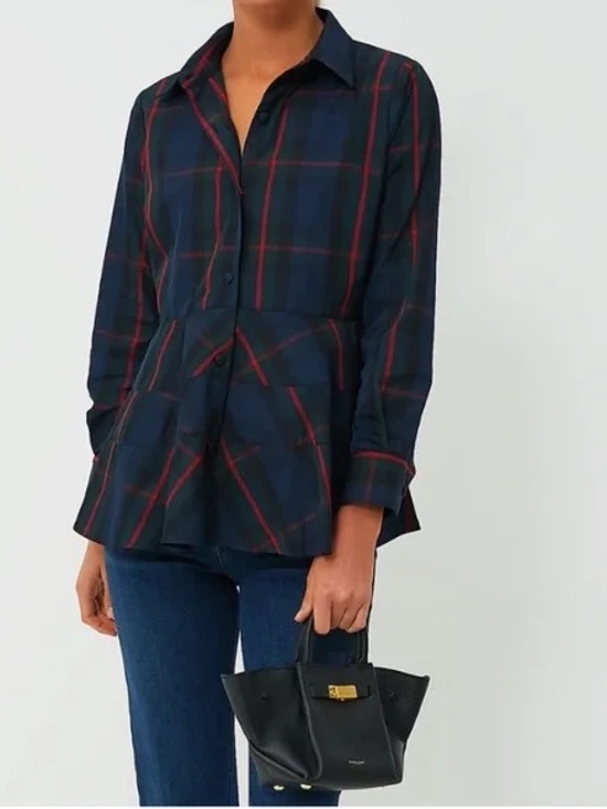 Tuckernuck Tops - A26 Tuckernuck Pomander Place Fraser Plaid Ashlen Blouse